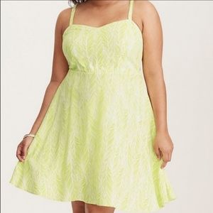TORRID Green + White Print Tank Dress